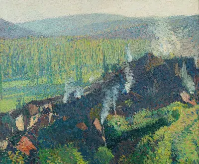 Лабастид дю Вер с видом на Маркуайроль, Дым by Анри Мартен — digital art print download