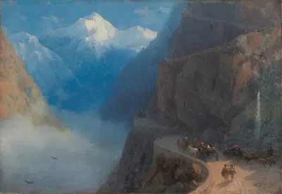 От Млеты до Гудаури by Иван Константинович Айвазовский, 1868 — digital art print download