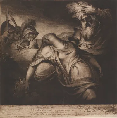 King Lear and Cordelia, Act V, Scene 10 by James Barry, 1776 — digital art print download