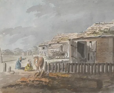Figures on the Farm by James Miller — digital art print download