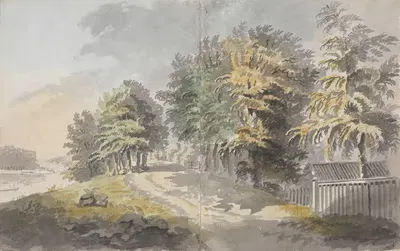 Miller Lane & Trees by River by James Miller — digital art print download