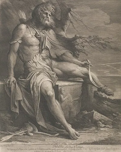 Philoctetes in the Island of Lemnos by James Barry, 1777 — digital art print download