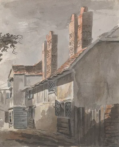 View of a Building with Chimneys by James Miller — digital art print download