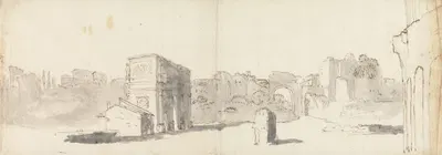 Rome, A View of the Arch of Constantine with Other Ruins by James Barry — digital art print download