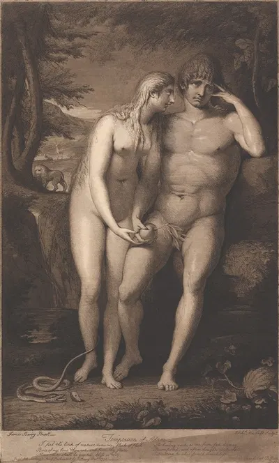 Temptation of Adam by James Barry, 1776 — digital art print download
