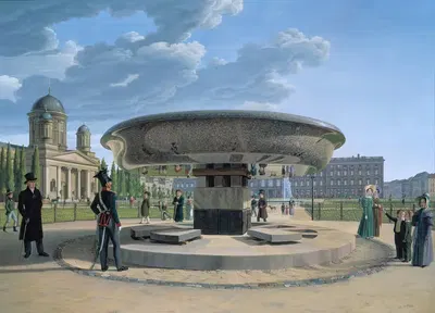 The Granite Dish in the Berlin Lustgarten by Johann Erdmann Hummel, 1831 — digital art print download