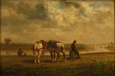 Chevaux de halage by Jules-Jacques Veyrassat — digital art print download
