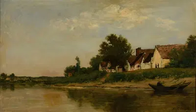 Берега реки by Карл Доби́ньи, 1881 — digital art print download