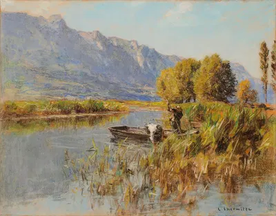 Зубец Шат на озере Бурже by Леон Огюст Лермиц, 1901 — digital art print download