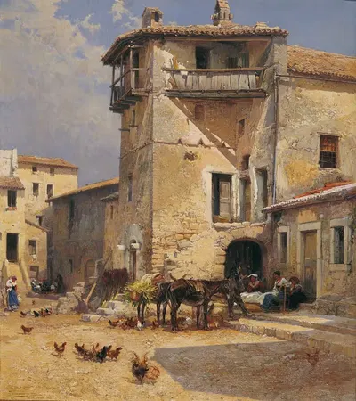 Площадь Антиколи Коррадо by Мариано Барбасан, 1922 — digital art print download