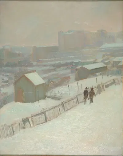 Снег в Монмартре by Шарль Мари Дюлак — digital art print download