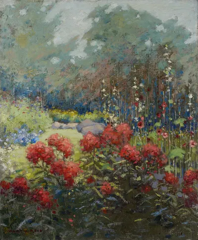 Сад в сентябре by Мэри Хиестер Рейд, 1889-1899 — digital art print download