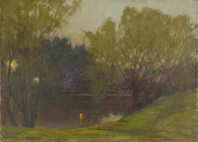 На сумерках, парк Уайчвуд by Мэри Хиестер Рейд, 1906-1916 — digital art print download