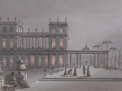 An Italian Fete; Figures on Terrace of a Palazzo by Джеймс Паттисон Кокберн — digital art print download