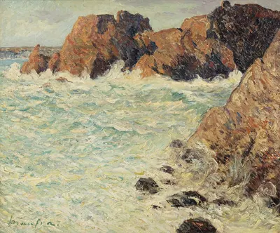 Скалы замка Динан, Морган, Ноябрь 1903 by Максим Мофра, 1903 — digital art print download