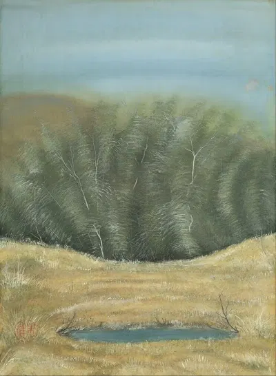 Осенний пейзаж by Мураками Каку, 1919 — digital art print download