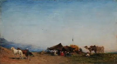 Арабский лагерь by Нарсис Берше — digital art print download