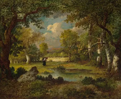 Фаготьер, море и край поляны by Нарцисс-Виржиль Диаз де Ла Пенья, 1875 — digital art print download