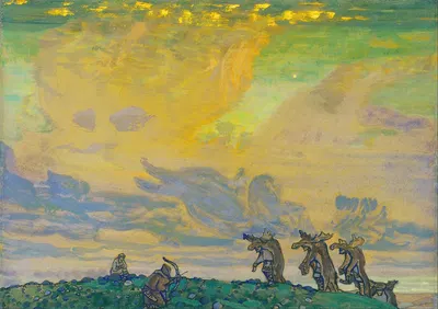 Великое жертвоприношение. Сцена для балета И.Ф.Стравинского «Священная весна by Николай Рерих, 1910 — digital art print…