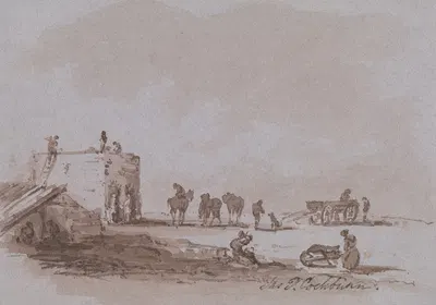 Constructing a Fort by Джеймс Паттисон Кокберн — digital art print download
