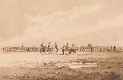 Dismounted Cavalry by Джеймс Паттисон Кокберн — digital art print download