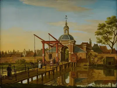 Лейден, вид на Кёппорт, с дороги в Зоетервауде by Паулюс Константин ла Фарг — digital art print download