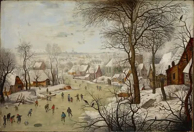 Зимний пейзаж с ловушкой для птиц by Питер Брейгель Младший, 1631 — digital art print download