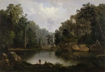 Голубая яма, паводковые воды, река Литл-Майами by Роберт С. Дункансон, 1851 — digital art print download