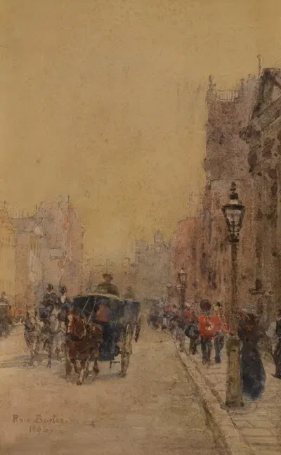 Улица Святого Джеймса, Лондон by Роза Бартон, 1896 — digital art print download