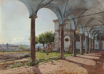 Вид с Сантонофрио на Рим by Рудольф фон Альт, 1835 — digital art print download