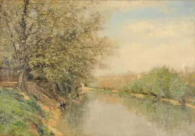 La Marne à Charenton by Stanislas Lépine, 1878-1882 — digital art print download