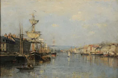 Le port de Rouen by Stanislas Lépine — digital art print download