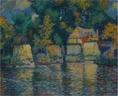 Красный мост в Верноне by Теодор Эрл Батлер, 1909 — digital art print download