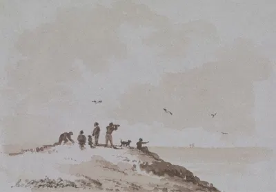 Observers on a Hill Overlooking the Sea by Джеймс Паттисон Кокберн — digital art print download