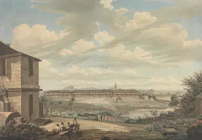 A View on the Island of Antigua; the English Barracks and Saint John's Church Seen from the Hospital by Thomas Hearne —…