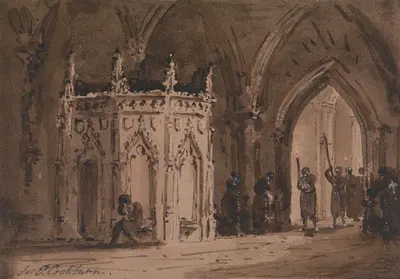 Procession in a Church by Джеймс Паттисон Кокберн — digital art print download