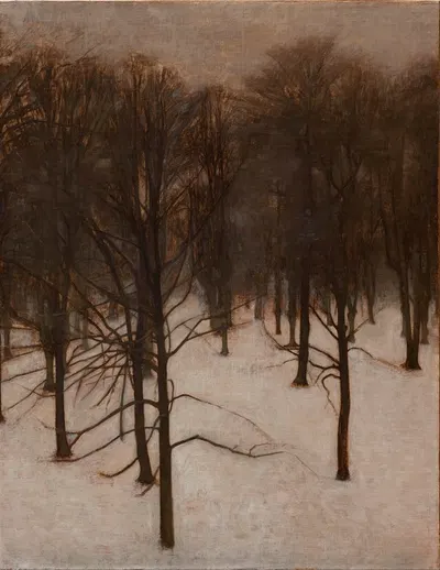 Søndermarken Park in winter by Vilhelm Hammershøi, 1895 — digital art print download