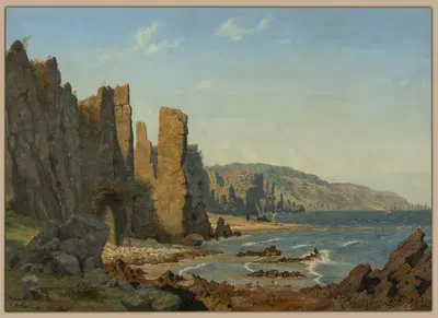 Пляжная формация на Борнхольме. Сцена из Рё by Вильгельм Кюн, 1843 — digital art print download