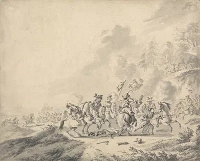 A Cavalry Battle by Jan Wyck — digital art print download