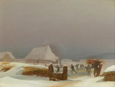Зимний пейзаж с Фюне by Вильгельм Бендс, 1831 — digital art print download