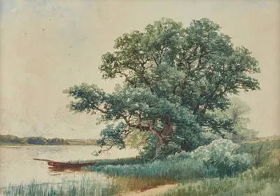 Punt on a River by Alfred Thompson Bricher — digital art print download