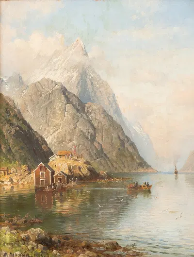 Гейрангерфьорд by Андерс Аскевольд, 1894 — digital art print download