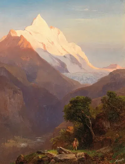Der Großglockner by Anton Hansch, 1855 — digital art print download
