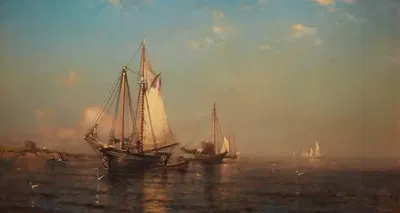 Спокойное утро, Голова Кабана, Нью-Гэмпшир by Артур Квартли, 1879 — digital art print download