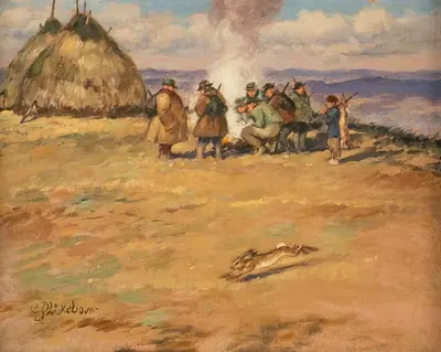 После охоты на кроликов by Карл Плюкебаум — digital art print download