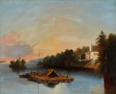 Сплав по реке Святого Лаврентия by Эдмунд С. Коутс, 1853 — digital art print download