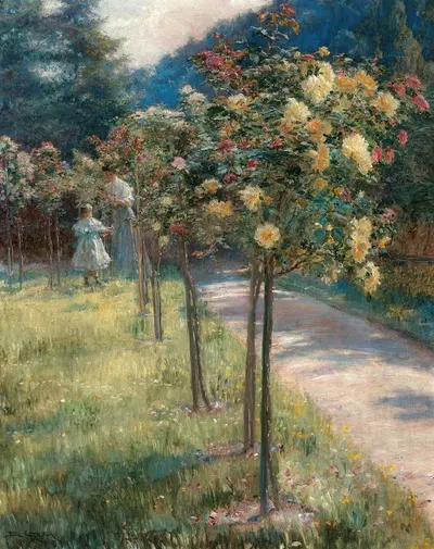 Розовый сад by Эмиль Чех, 1904 — digital art print download