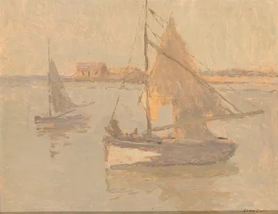 Honfleur Fishing Boats no. 1 by Frank Edwin Scott — digital art print download