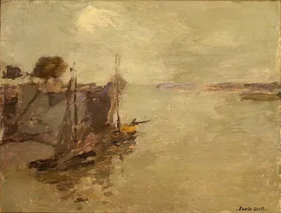 Honfleur Fishing Boats no. 2 by Frank Edwin Scott — digital art print download