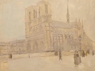 Notre Dame in Winter by Frank Edwin Scott — digital art print download